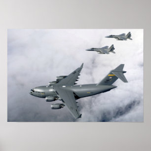 F-15B Eagles Eskorte der erste Hawaii-ansässige Poster