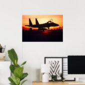 F-15C Adler Fighter Jet Poster (Heimbüro)