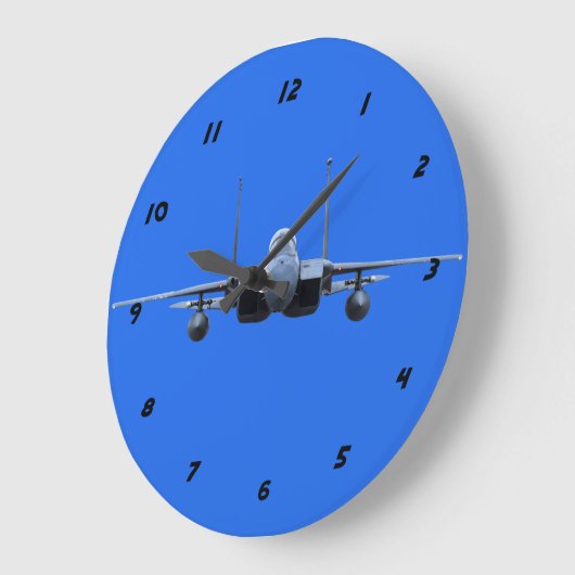 F-15C Eagle Clock Große Wanduhr (Winkel)