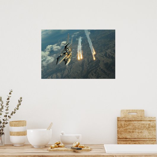 F-15E Strike Eagle Aircraft Poster (Küche)