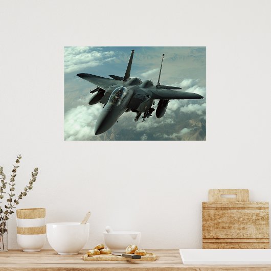 F-15E Strike Eagle Aircraft Poster (Küche)