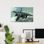 F-15E Strike Eagle Aircraft Poster (Heimbüro)