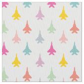 F-15E Strike Eagle Fighter Jets Pattern - Pastel Stoff (Nahaufnahme)