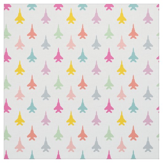 F-15E Strike Eagle Fighter Jets Pattern - Pastel Stoff (Muster)