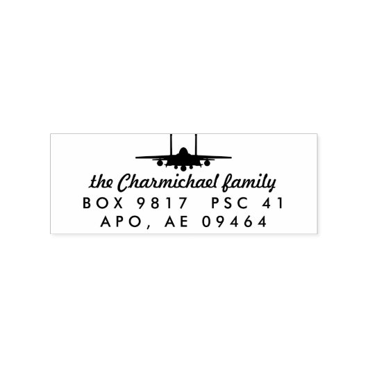 F-15E Strike Eagle Jet Custom Rücksendeadresse Bri Gummistempel (Prägung)