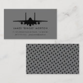 F-15E Strike Eagle Pilot Visitenkarte (Vorne/Hinten)