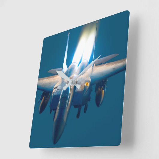 F-15E STRIKE EAGLE QUADRATISCHE WANDUHR (Winkel)