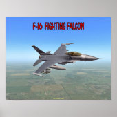 F-16 BEKÄMPFUNGSFALCON POSTER (Vorne)