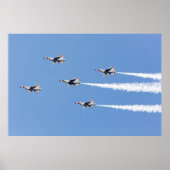 F-16 Donnervögel unter der Fünf-Karten-Formation Poster (Vorne)