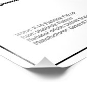 F-16 Falken bekämpfen - Flugzeugherstellungspläne  Fotodruck (Ecke)