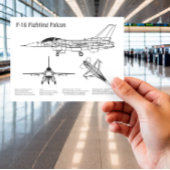 F-16 Falken bekämpfen - Flugzeugherstellungspläne Postkarte