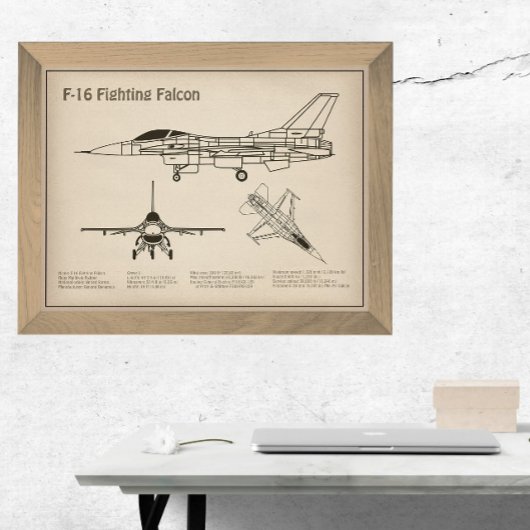 F-16 Falken bekämpfen - Flugzeugkonzepte SD Poster