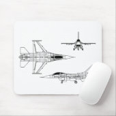 F-16 Falken bekämpfen Mousepad (Mit Mouse)