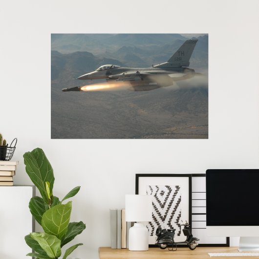 F-16 Falken bekämpfen Poster (Heimbüro)