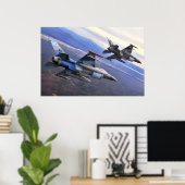 F-16 Falken bekämpfen Poster (Heimbüro)