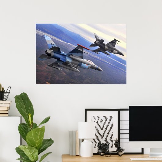F-16 Falken bekämpfen Poster (Heimbüro)