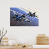 F-16 Falken bekämpfen Poster (Küche)