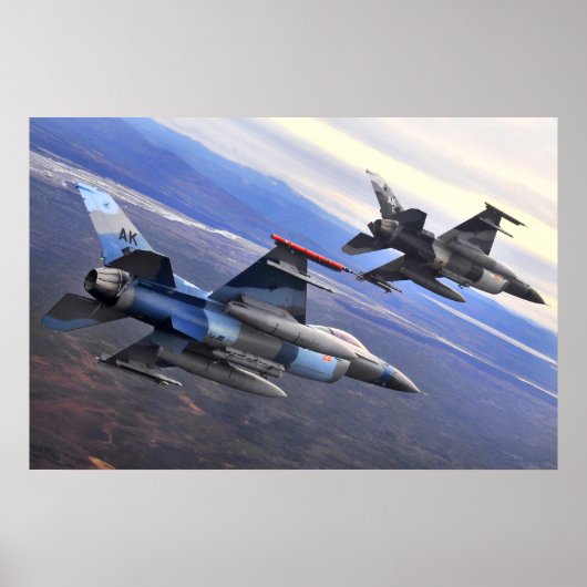 F-16 Falken bekämpfen Poster (Vorne)