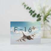 F-16 Falken bekämpfen Postkarte (Stehend Vorderseite)