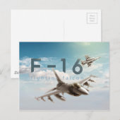 F-16 Falken bekämpfen Postkarte (Vorne/Hinten)