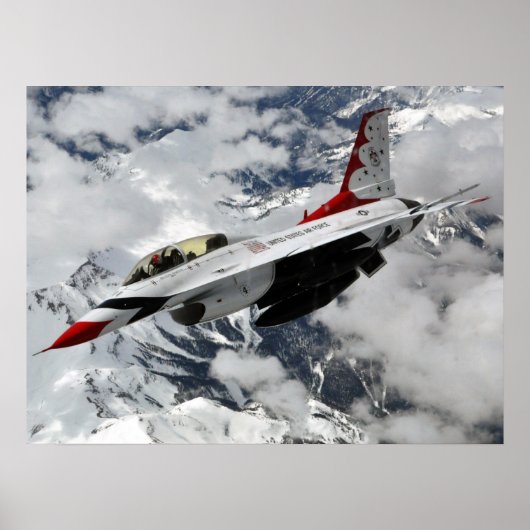 F-16 Falken-Thunderbird Poster (Vorne)