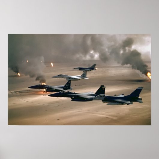 F-16 Falken und F-15-Adler bekämpfen Poster (Vorne)