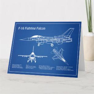F-16 Falkenbekämpfung - Flugzeugherstellungspläne  Dankeskarte
