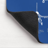 F-16 Falkenbekämpfung - Flugzeugherstellungspläne  Mousepad (Ecke)