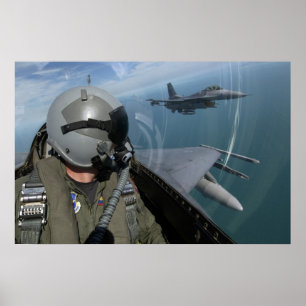 F-16 Falkenbekämpfung Luftfahrzeuge Poster