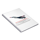 F-16 Falkenbekämpfungsjet Notizblock (Rechte Seite)