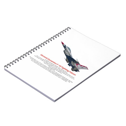 F-16 Falkenbekämpfungsjet Notizblock (Linke Seite)