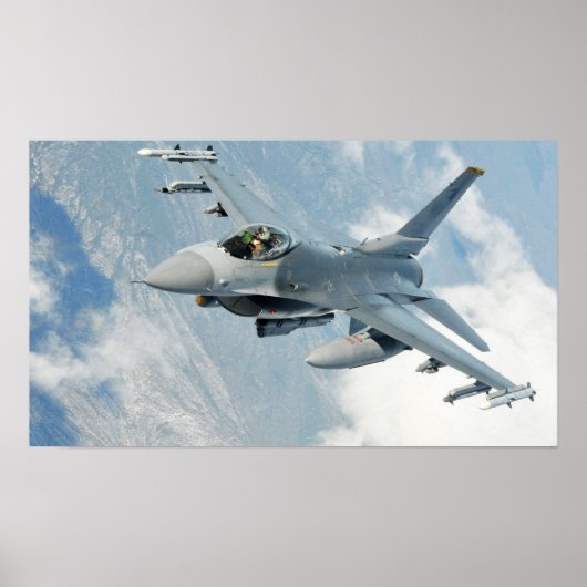 F-16 Falkenflugzeuge Poster (Vorne)