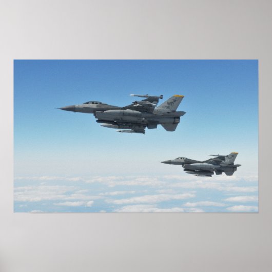F-16 Falkenflugzeuge Poster (Vorne)
