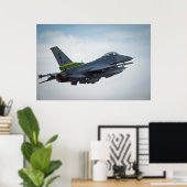 F-16 Falkenflugzeuge Poster (Heimbüro)