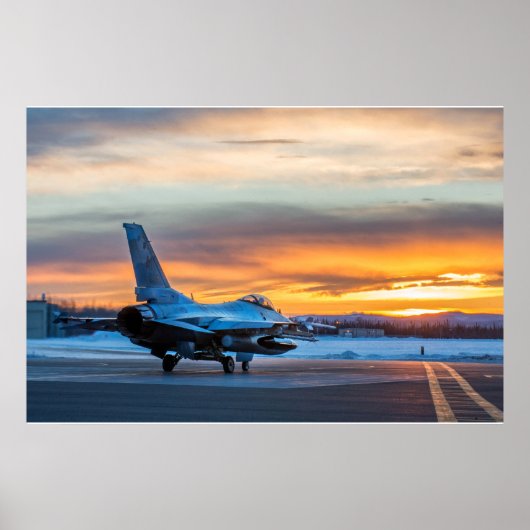 F-16 Falkenflugzeuge Poster (Vorne)