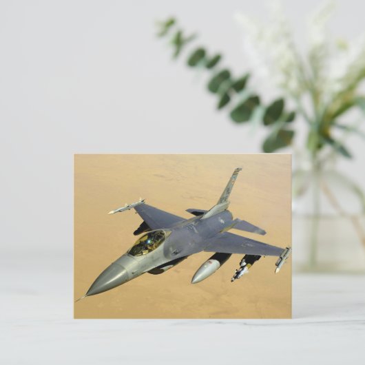 F-16 Fighting Falcon Block 40 Postkarte (Stehend Vorderseite)
