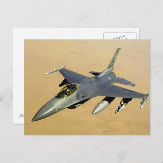 F-16 Fighting Falcon Block 40 Postkarte (Vorne/Hinten)
