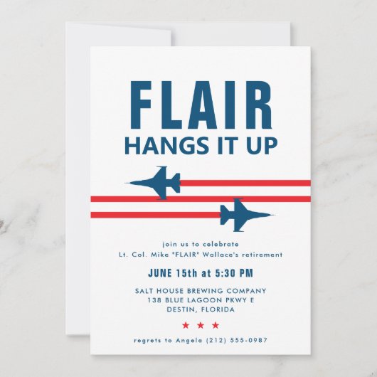 F-16 Jet-Party Einladung kämpfen (Vorderseite)