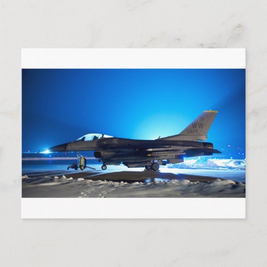 f-16 Kampfjet Postkarte (Vorderseite)