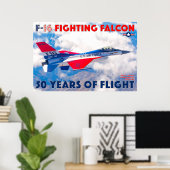 F-16 KÄMPFUNG FALCON - 50 JAHRE! POSTER (Heimbüro)