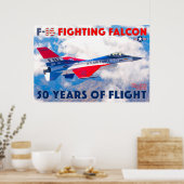 F-16 KÄMPFUNG FALCON - 50 JAHRE! POSTER (Küche)