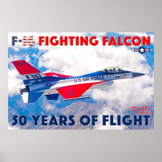 F-16 KÄMPFUNG FALCON - 50 JAHRE! POSTER (Vorne)