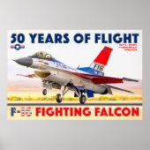 F-16 KÄMPFUNG FALCON - 50 JAHRE! POSTER (Vorne)