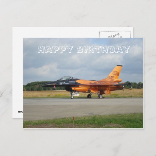 F-16-Karte Postkarte (Vorne/Hinten)