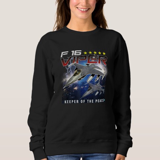 F 16 Luftwaffenjet-Pilot Sweatshirt (Vorderseite)