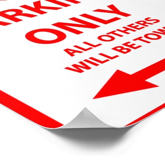 F-16 Nur Parking-Zeichen Poster (Ecke)