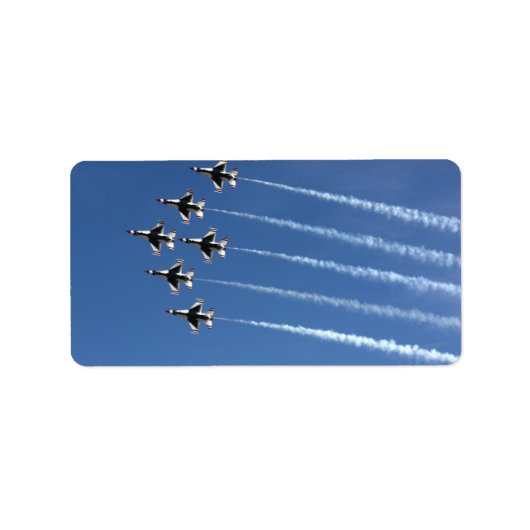 F-16 Thunderbird Delta Formation Adressaufkleber (Vorne)