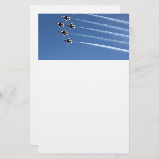 F-16 Thunderbird Delta Formation Briefpapier (Vorne/Hinten)