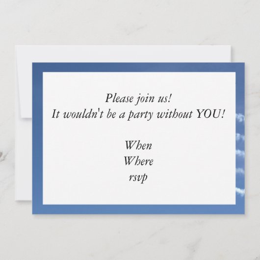 F-16 Thunderbird Delta Formation Einladung (Rückseite)