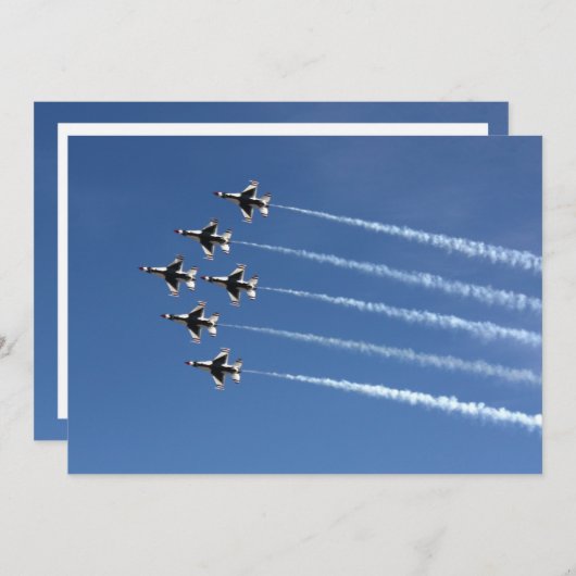 F-16 Thunderbird Delta Formation Einladung (Vorne/Hinten)